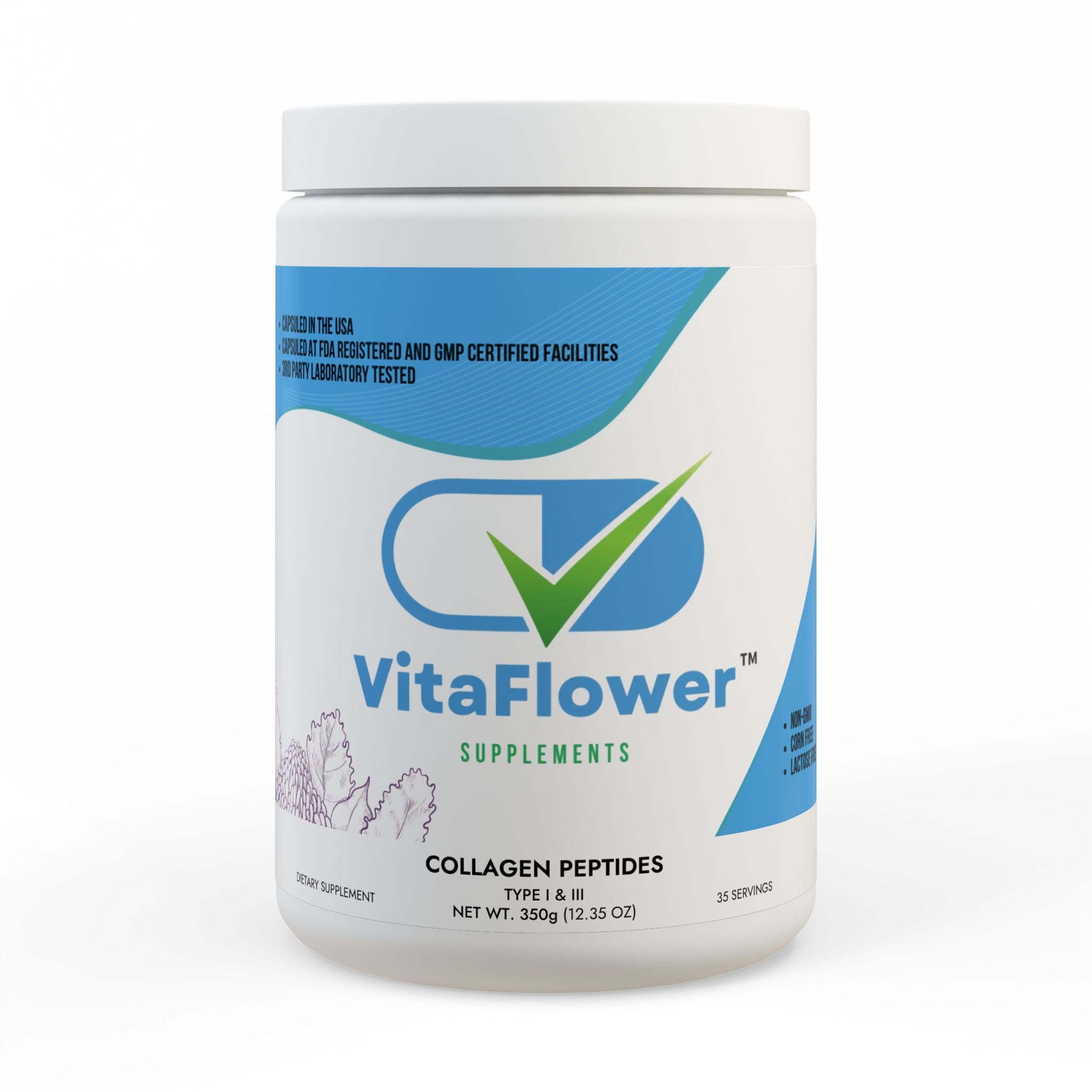 Collagen Peptides Type I & III (350g, 12.3oz)